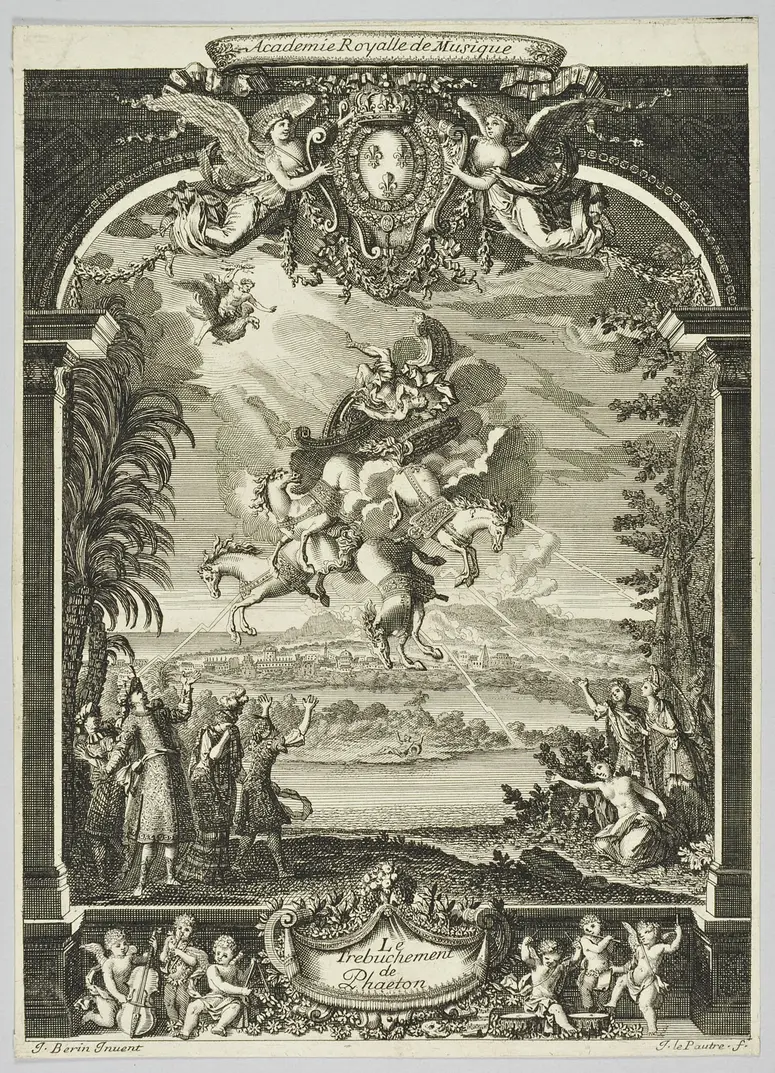 Phaeton, Titel in Vorlageform: Le Trébuchement de Phaeton