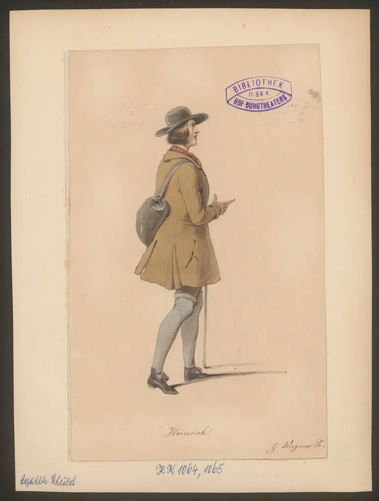 Bezahlte Schuld, Titel der Serie: Figurinen des k.k. Hof-Burgtheaters