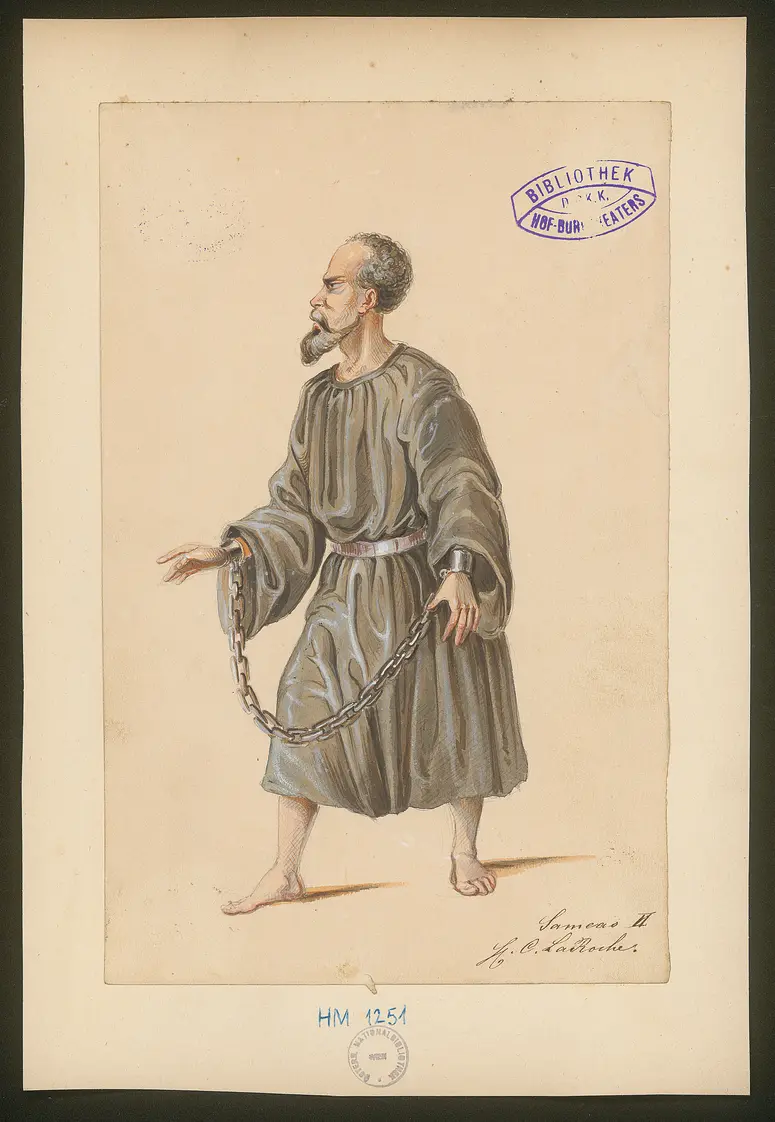 Herodes und Mariamne, Titel der Serie: Figurinen des k.k. Hof-Burgtheaters