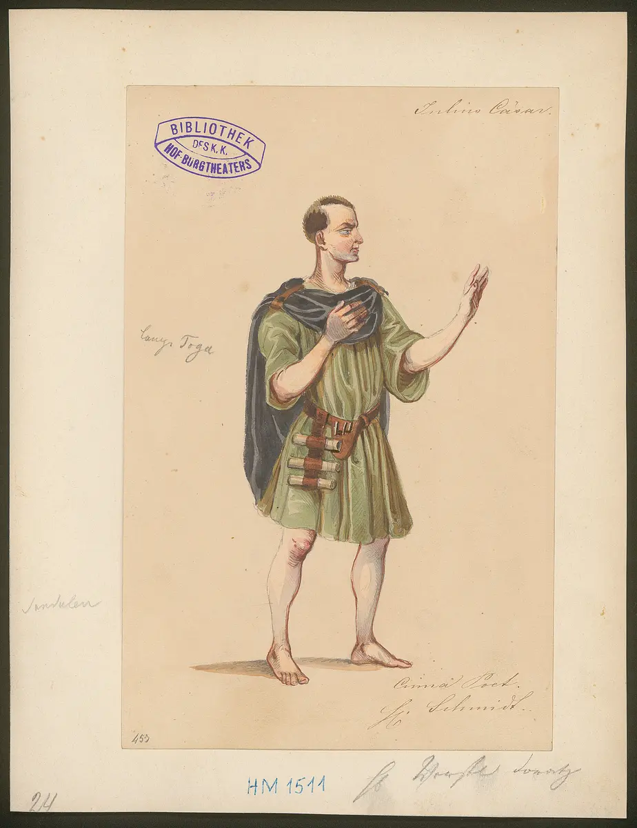 Julius Cäsar, Originaltitel: The Tragedy of Julius Caesar, Titel der Serie: Figurinen des k.k. Hof-Burgtheaters