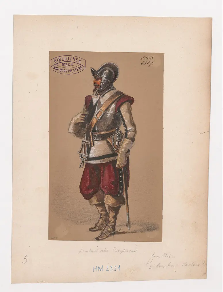 Wallensteins Lager, Titel der Serie: Figurinen des k.k. Hof-Burgtheaters