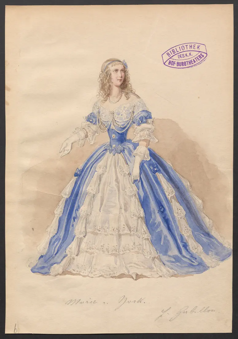 Wilhelm von Oranien in Whitehall, Titel der Serie: Figurinen des k.k. Hof-Burgtheaters