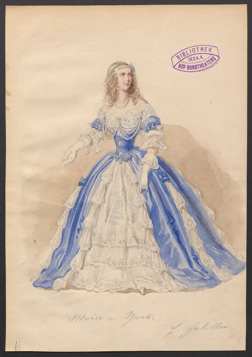 Wilhelm von Oranien in Whitehall, Titel der Serie: Figurinen des k.k. Hof-Burgtheaters