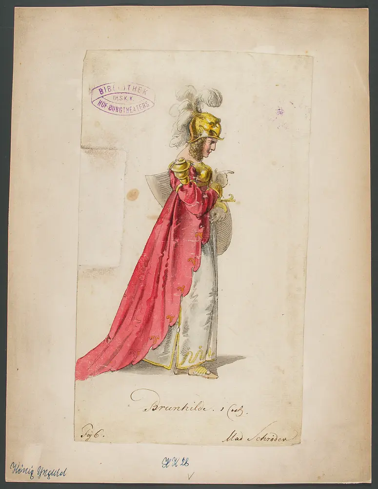 König Yngurd, Titel der Serie: Figurinen des k.k. Hof-Burgtheaters