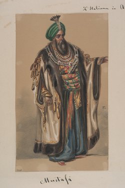 Die Italienerin in Algier, Originaltitel: L'italiana in Algeri, Titel der Serie: Figurinen des k.k. Hofoperntheaters