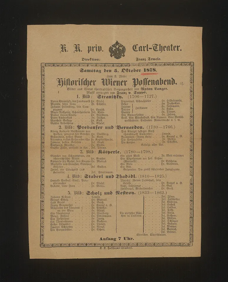 Historischer Wiener Possenabend
