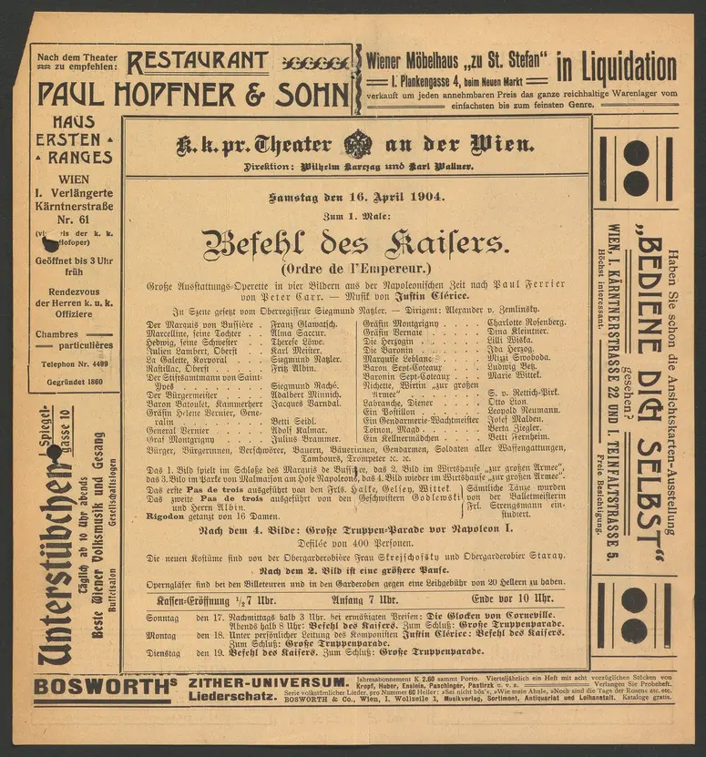 Befehl des Kaisers, Originaltitel: Ordre de l'Empereur
