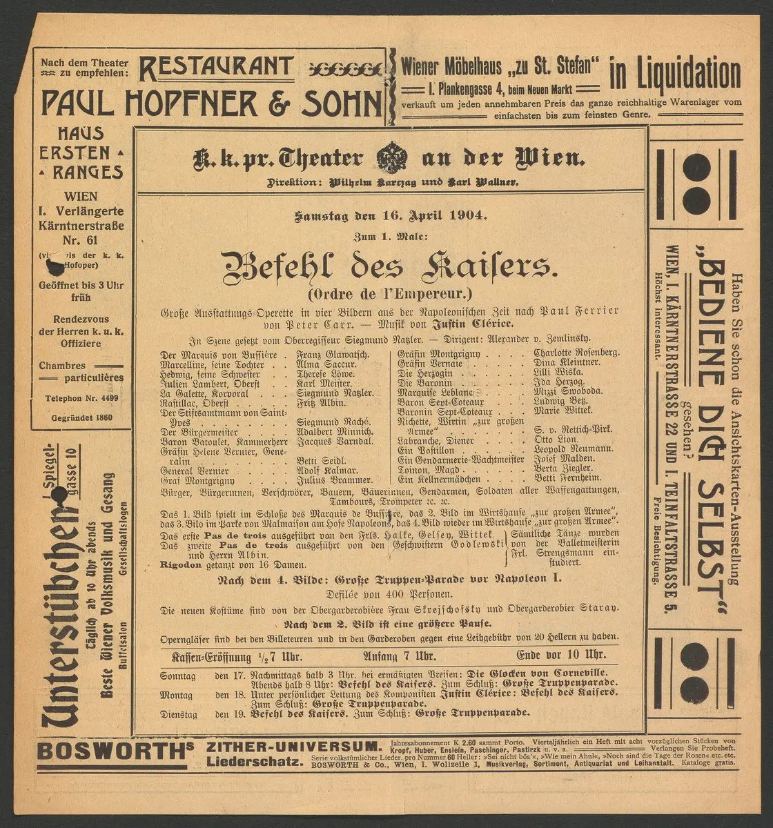 Befehl des Kaisers, Originaltitel: Ordre de l'Empereur