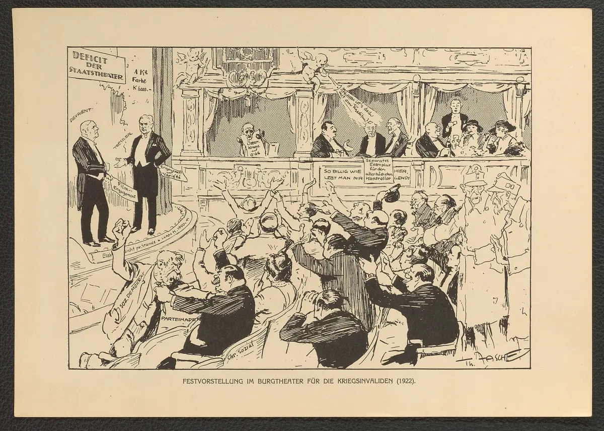 Festvorstelllung im Burgtheater für die Kriegsinvaliden. (1922), Titel der Serie: Theo Zasche's Lachendes Wien