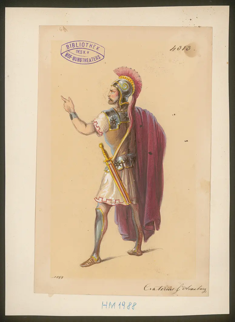 Alexander und Darius, Titel der Serie: Figurinen des k.k. Hof-Burgtheaters