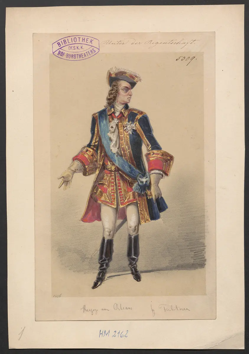 Unter der Regentschaft, Titel der Serie: Figurinen des k.k. Hof-Burgtheaters