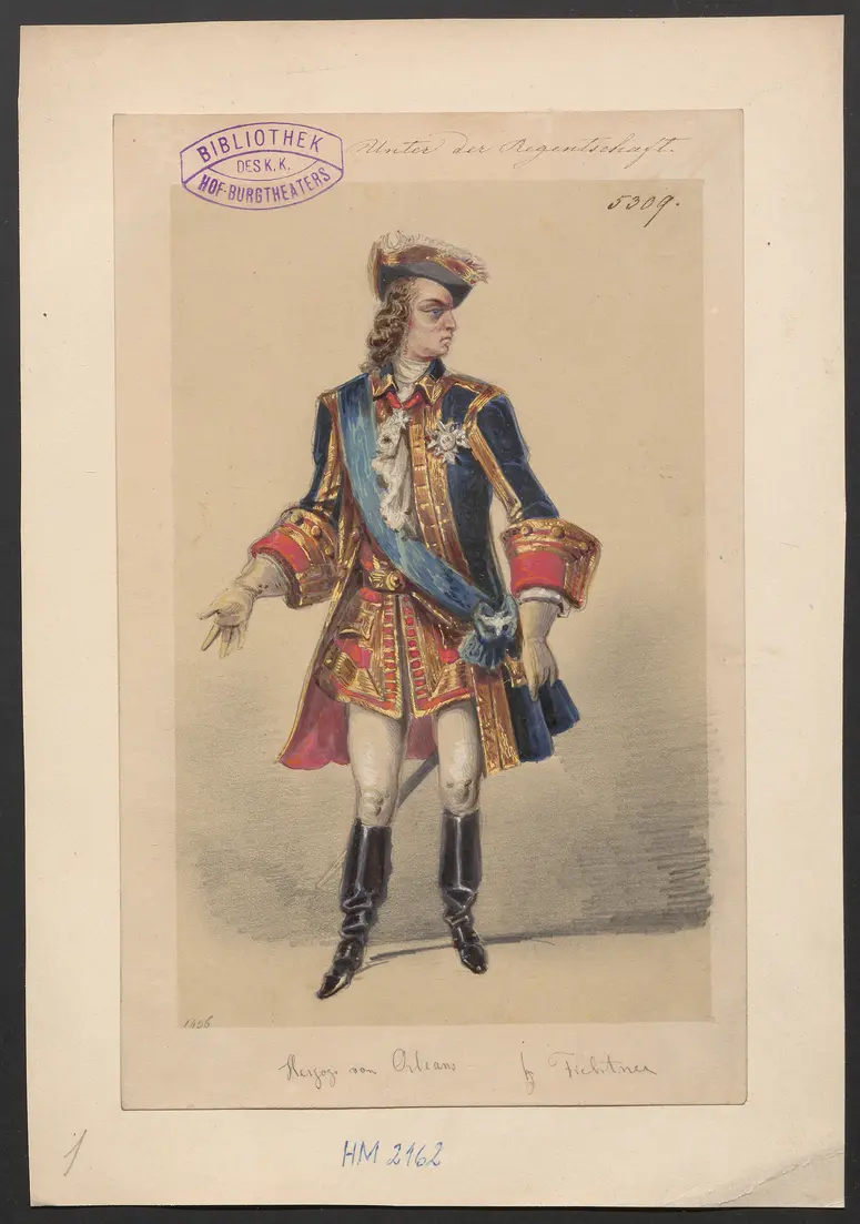 Unter der Regentschaft, Titel der Serie: Figurinen des k.k. Hof-Burgtheaters