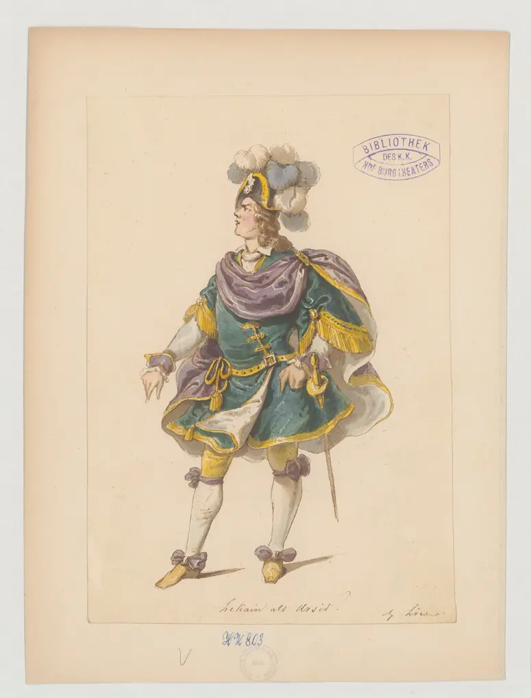Die beiden Schauspieler, Titel der Serie: Figurinen des k.k. Hof-Burgtheaters