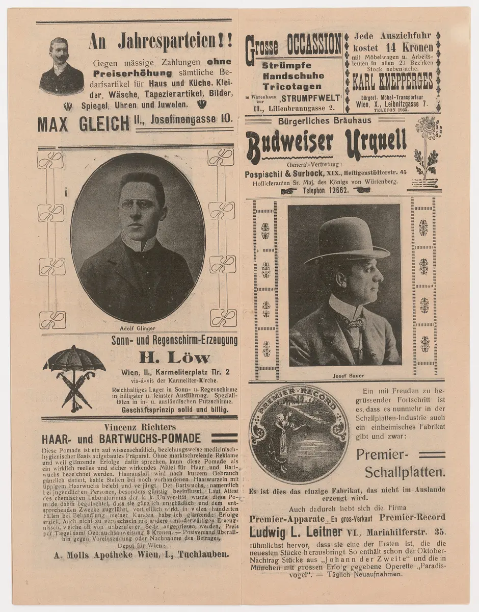 Budapester Orpheum-Gesellschaft, Sonntagsruhe im Bureau, Optische Täuschung, Das Kind von Heute