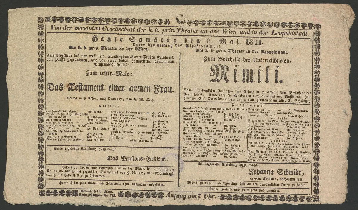 Das Testament einer armen Frau, Mimili