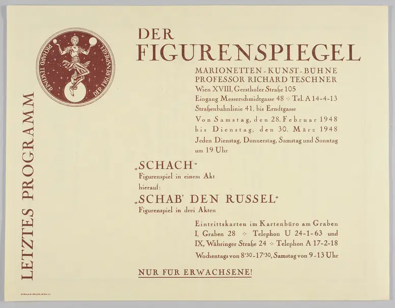 Der Figurenspiegel, Verweis auf Stücktitel: Schach, Verweis auf Stücktitel: Schab' den Rüssel