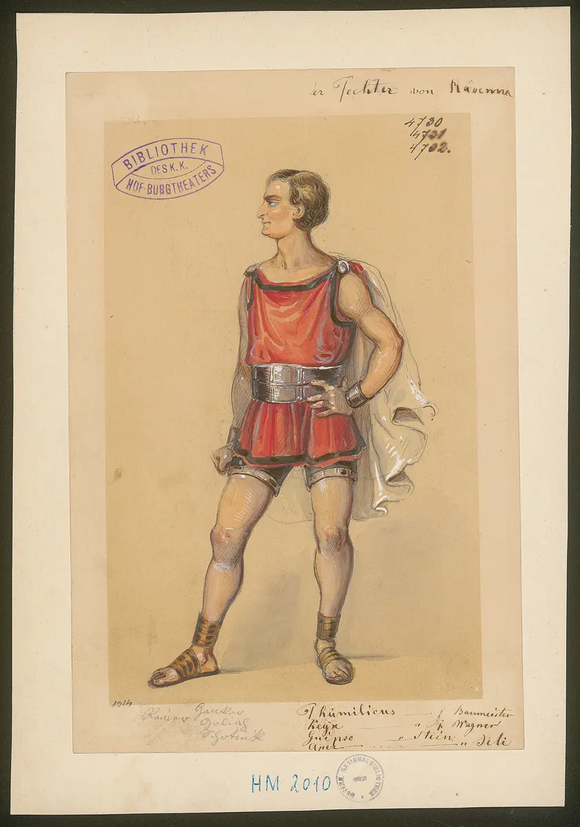 Der Fechter von Ravenna, Titel der Serie: Figurinen des k.k. Hof-Burgtheaters