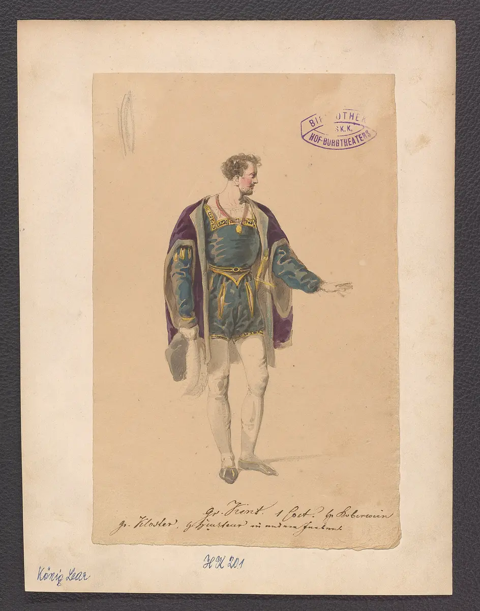 König Lear, Originaltitel: King Lear, Titel der Serie: Figurinen des k.k. Hof-Burgtheaters