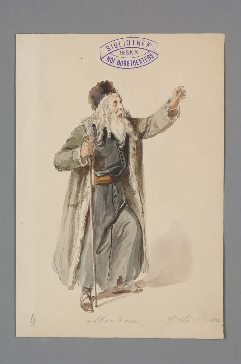 Deborah, Titel der Serie: Figurinen des k.k. Hof-Burgtheaters