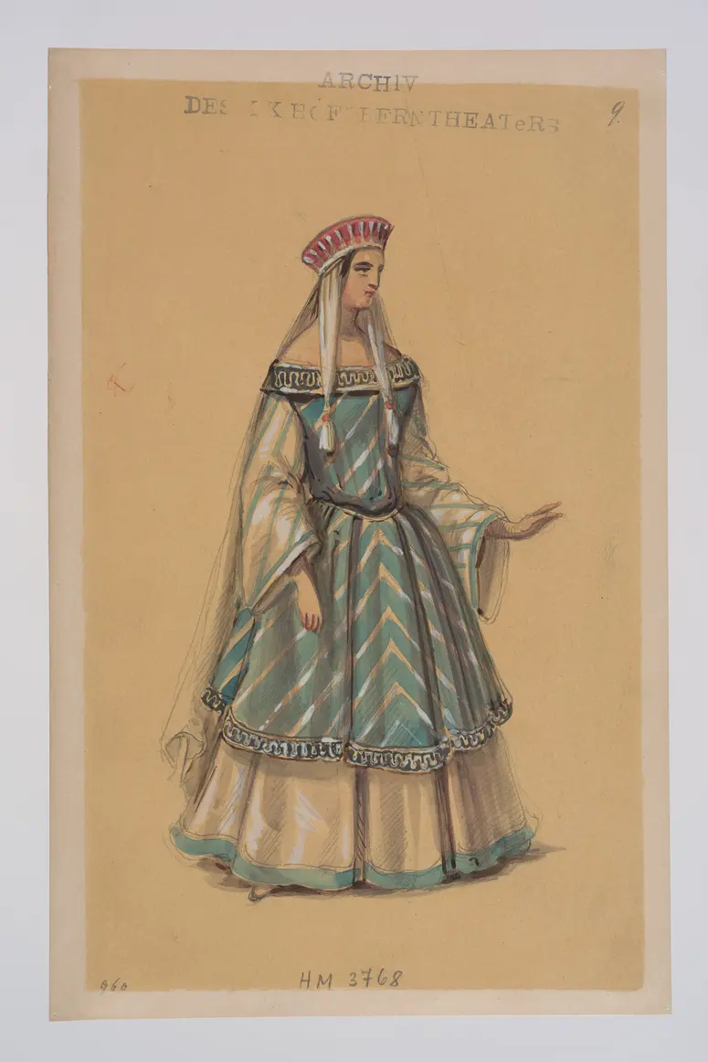 Semiramis, Originaltitel: Semiramide, Titel der Serie: Figurinen des k.k. Hofoperntheaters