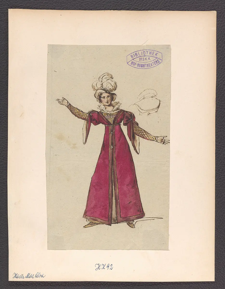 Das Haus Mac Alva, Titel der Serie: Figurinen des k.k. Hof-Burgtheaters