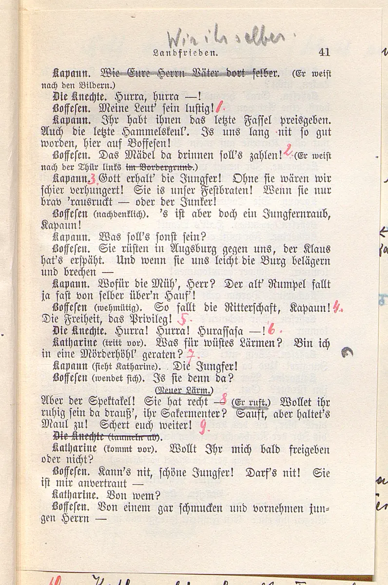 Landfrieden. Deutsche Komödie in drei Aufzügen
