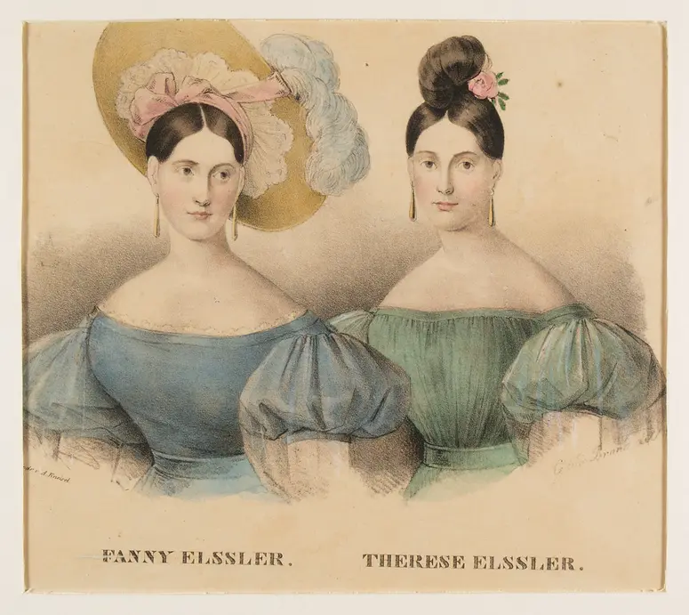 Fanny Elssler und Theresia Elssler, Titel in Vorlageform: Fanny Elssler. Therese Elssler.