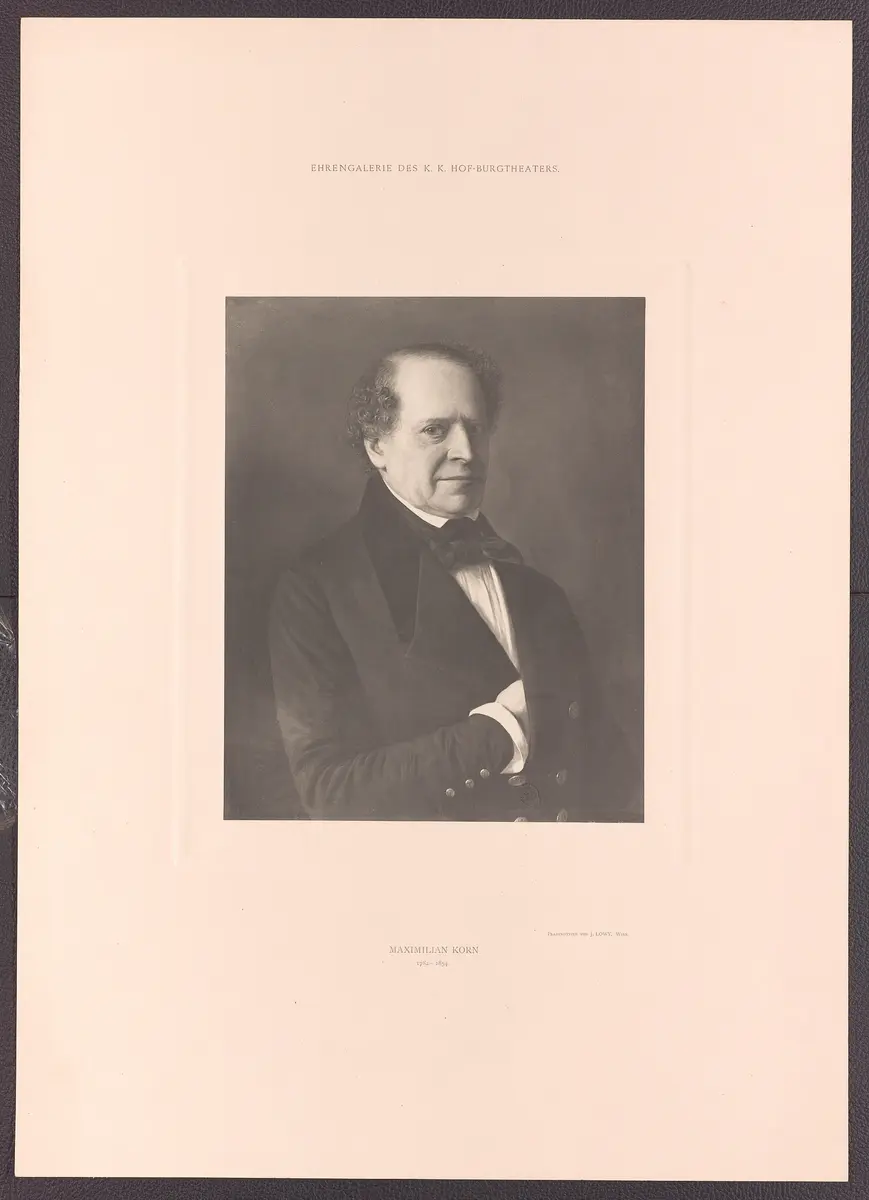 Maximilian Korn, Titel der Serie: Ehrengalerie des K.K. Hof-Burgtheaters