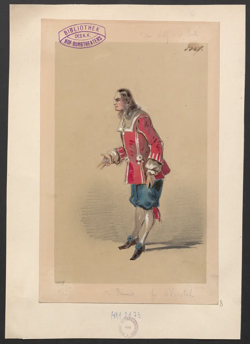 Die Lady von Worsley-Hall, Titel der Serie: Figurinen des k.k. Hof-Burgtheaters