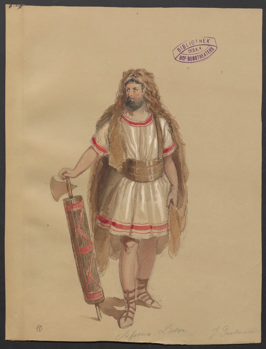 Die Fabier, Titel der Serie: Figurinen des k.k. Hof-Burgtheaters