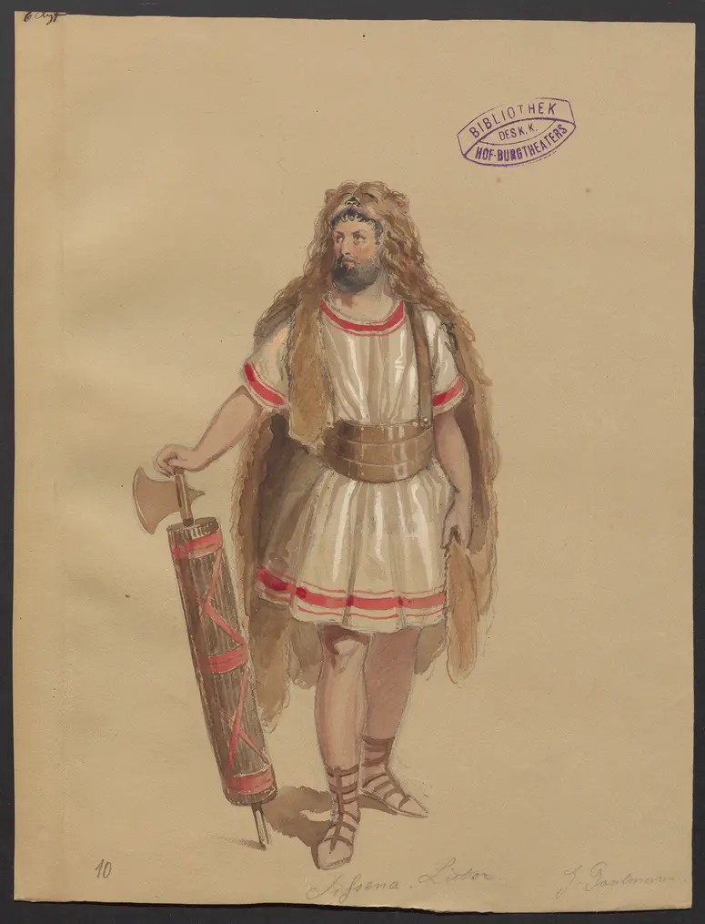 Die Fabier, Titel der Serie: Figurinen des k.k. Hof-Burgtheaters
