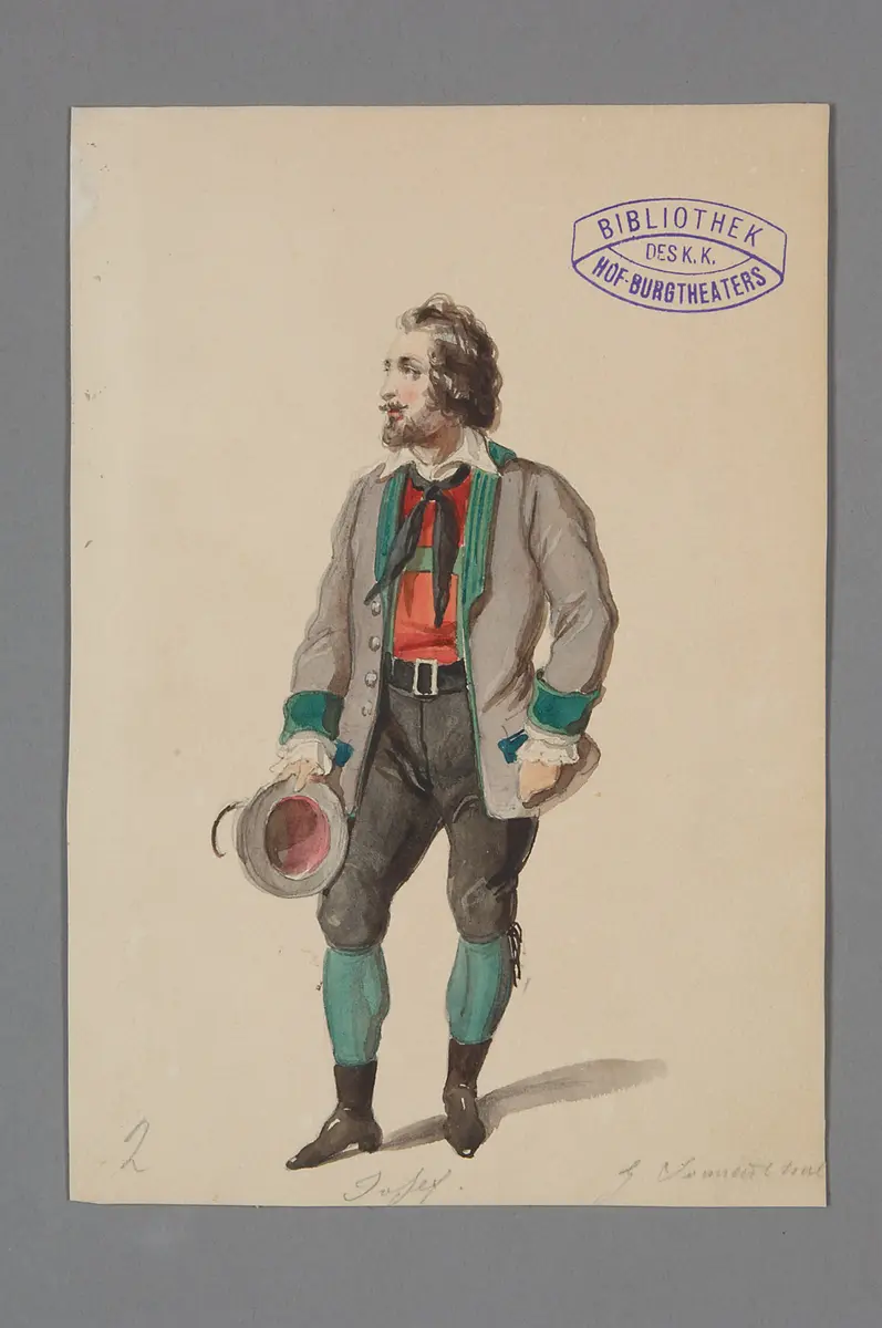 Deborah, Titel der Serie: Figurinen des k.k. Hof-Burgtheaters