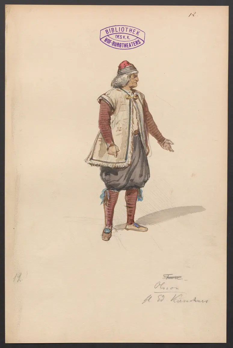 Gustav Wasa, oder Maske für Maske, Titel der Serie: Figurinen des k.k. Hof-Burgtheaters