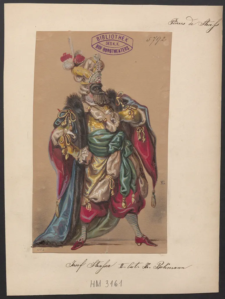 Pierres de Straß, Titel der Serie: Figurinen des k.k. Hof-Burgtheaters