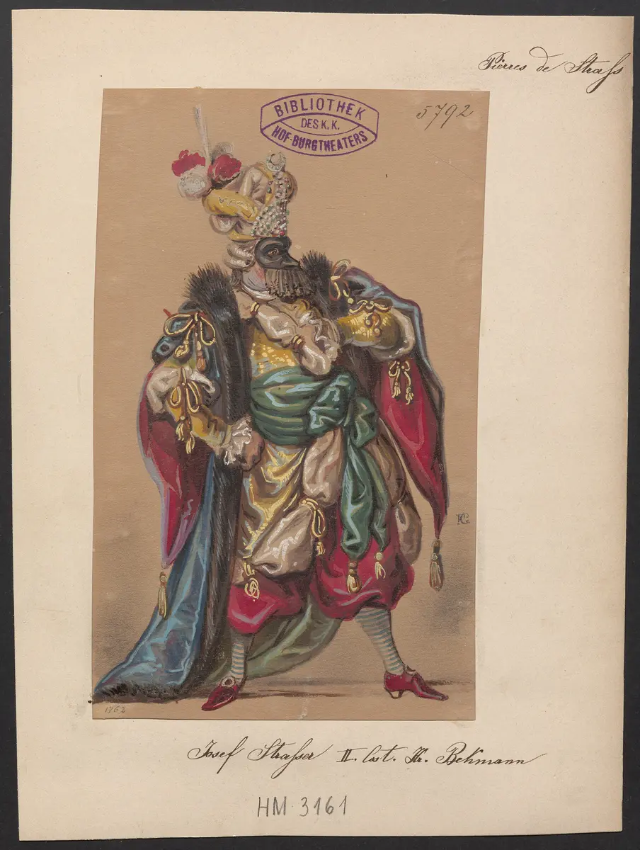 Pierres de Straß, Titel der Serie: Figurinen des k.k. Hof-Burgtheaters