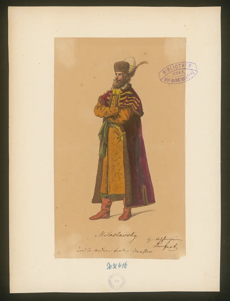 Die Fürsten Chawansky, Titel der Serie: Figurinen des k.k. Hof-Burgtheaters