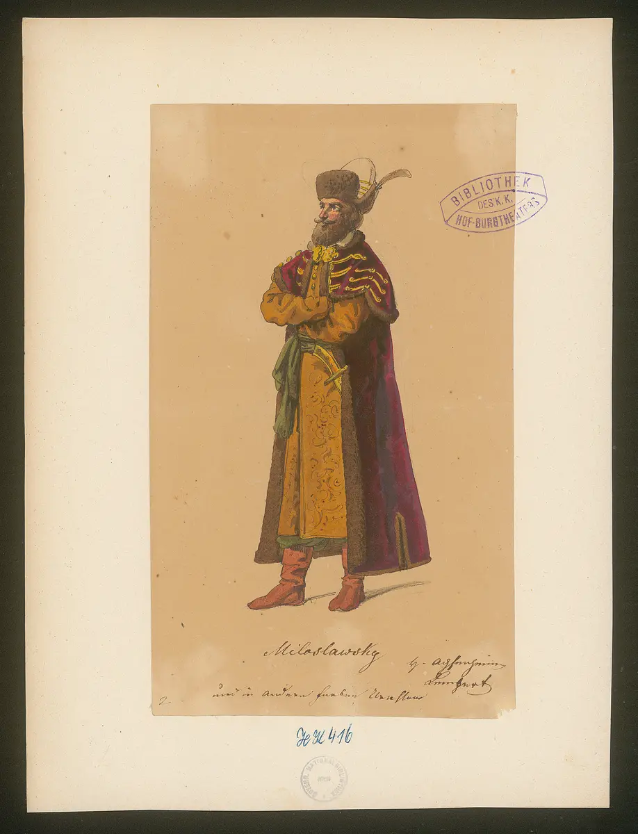 Die Fürsten Chawansky, Titel der Serie: Figurinen des k.k. Hof-Burgtheaters