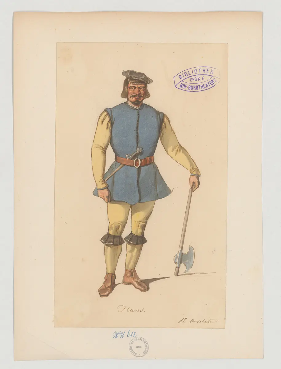 Guido von Ostenthal, Titel der Serie: Figurinen des k.k. Hof-Burgtheaters