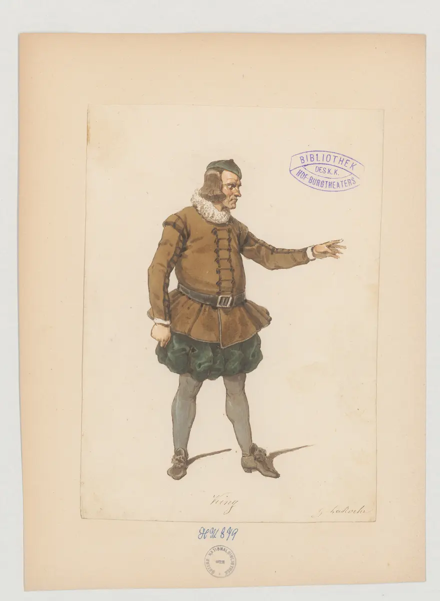 Wer die Liebe hat, führt die Braut heim, Titel der Serie: Figurinen des k.k. Hof-Burgtheaters