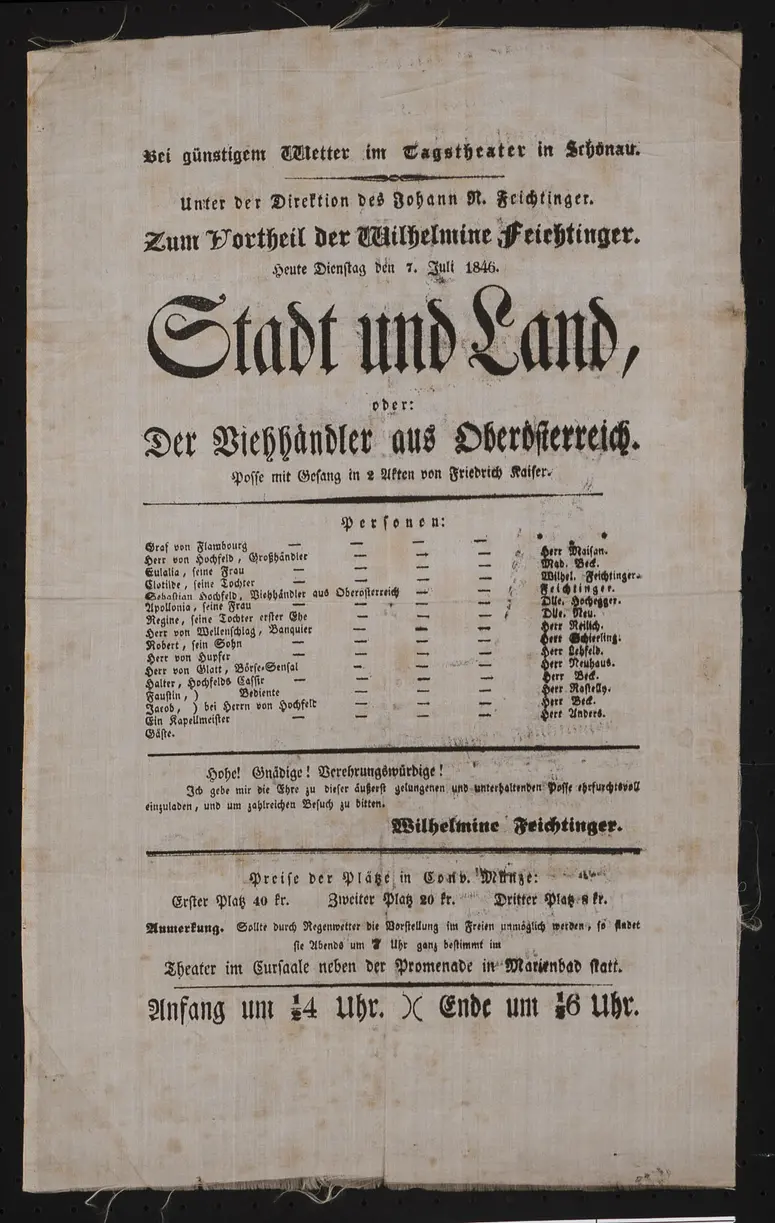 Stadt und Land oder Der Viehhändler aus Oberösterreich