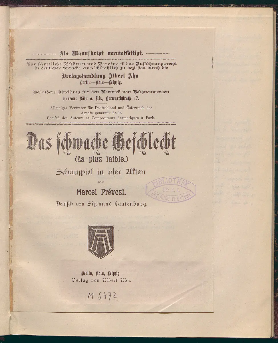 Das schwache Geschlecht