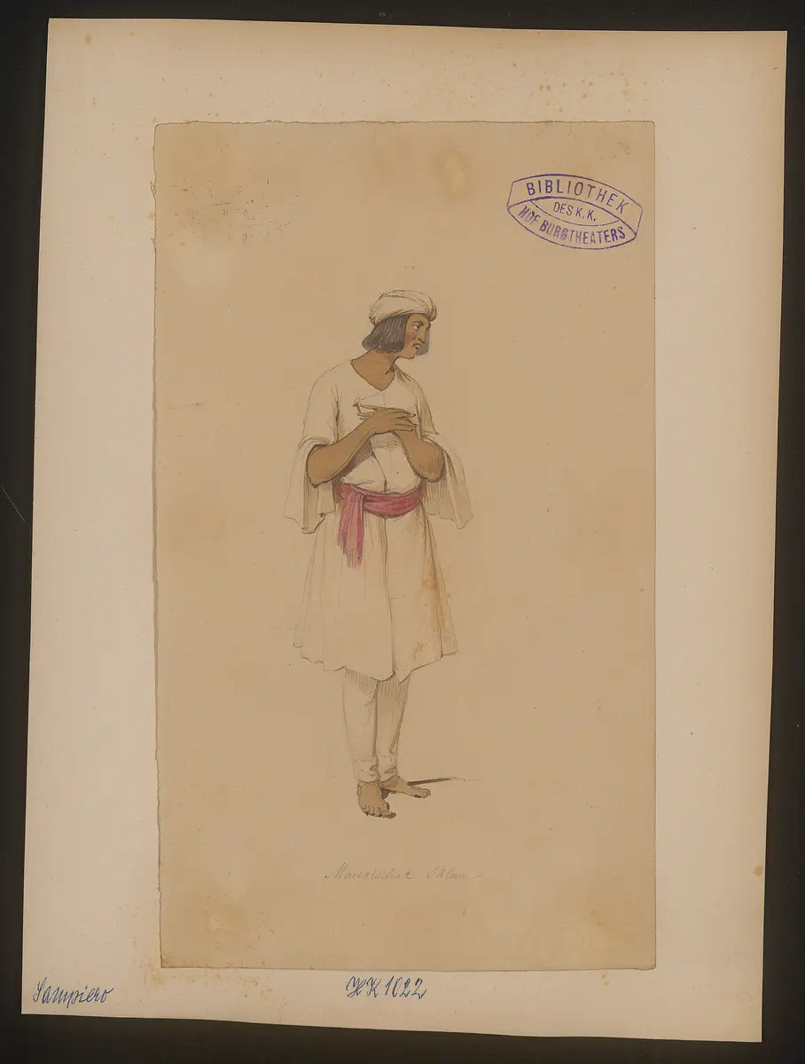 Sampiero, Titel der Serie: Figurinen des k.k. Hof-Burgtheaters