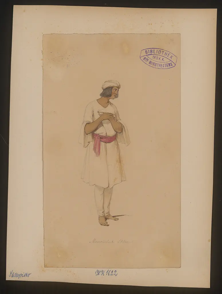 Sampiero, Titel der Serie: Figurinen des k.k. Hof-Burgtheaters