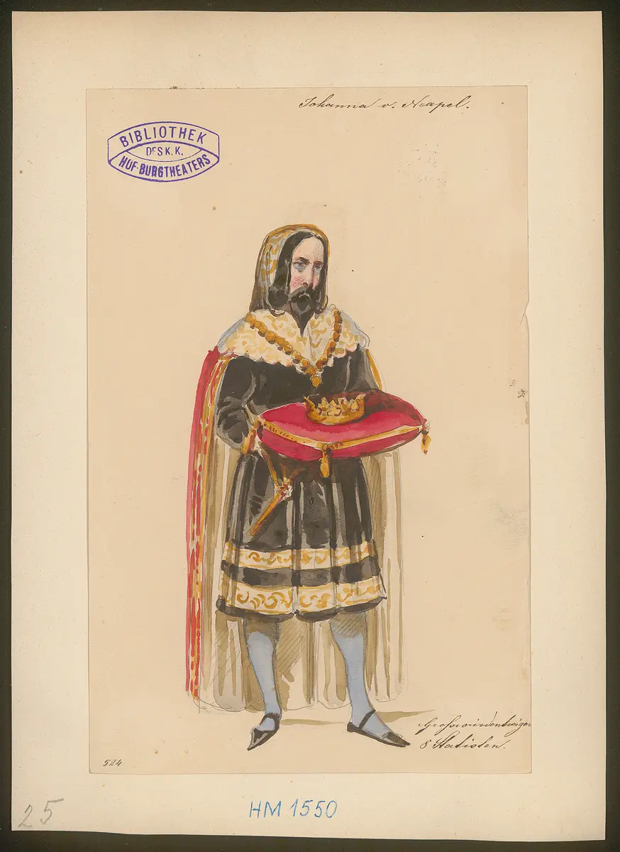 Johanna von Neapel, Titel der Serie: Figurinen des k.k. Hof-Burgtheaters