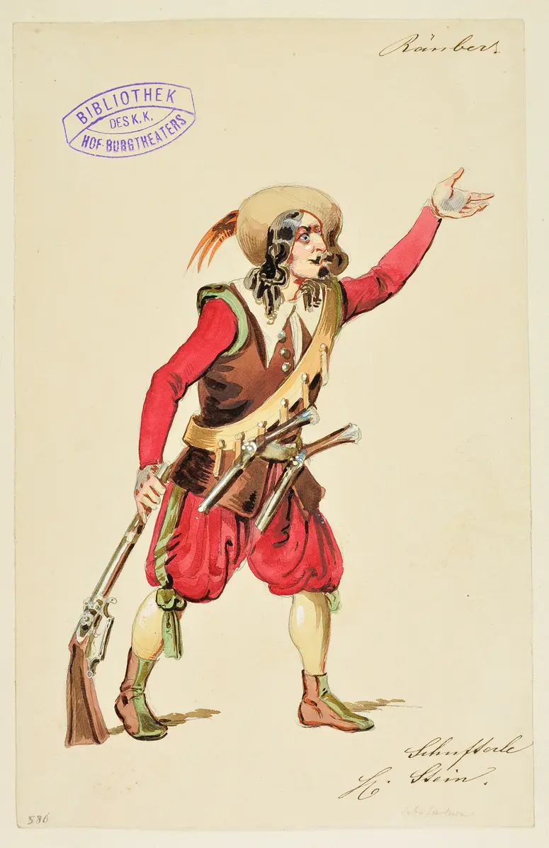 Die Räuber, Titel der Serie: Figurinen des k.k. Hof-Burgtheaters