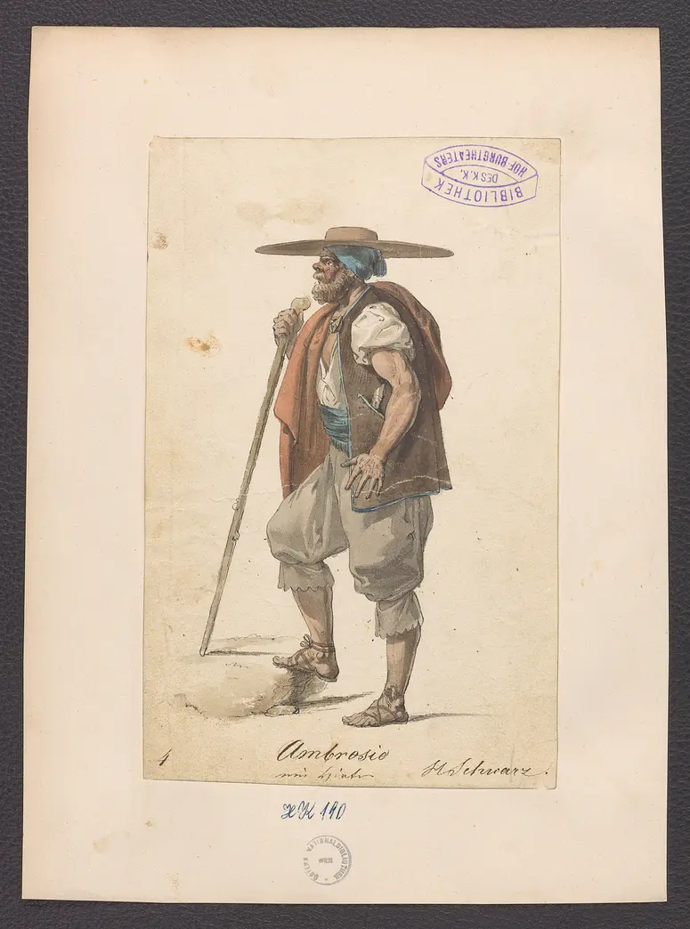 Das Nachtlager in Granada, Titel der Serie: Figurinen des k.k. Hof-Burgtheaters