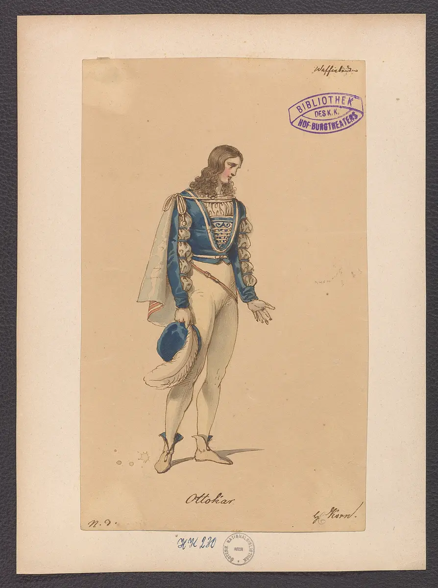 Die Waffenbrüder, Alternativtitel: Die Familie Schroffenstein, Titel der Serie: Figurinen des k.k. Hof-Burgtheaters