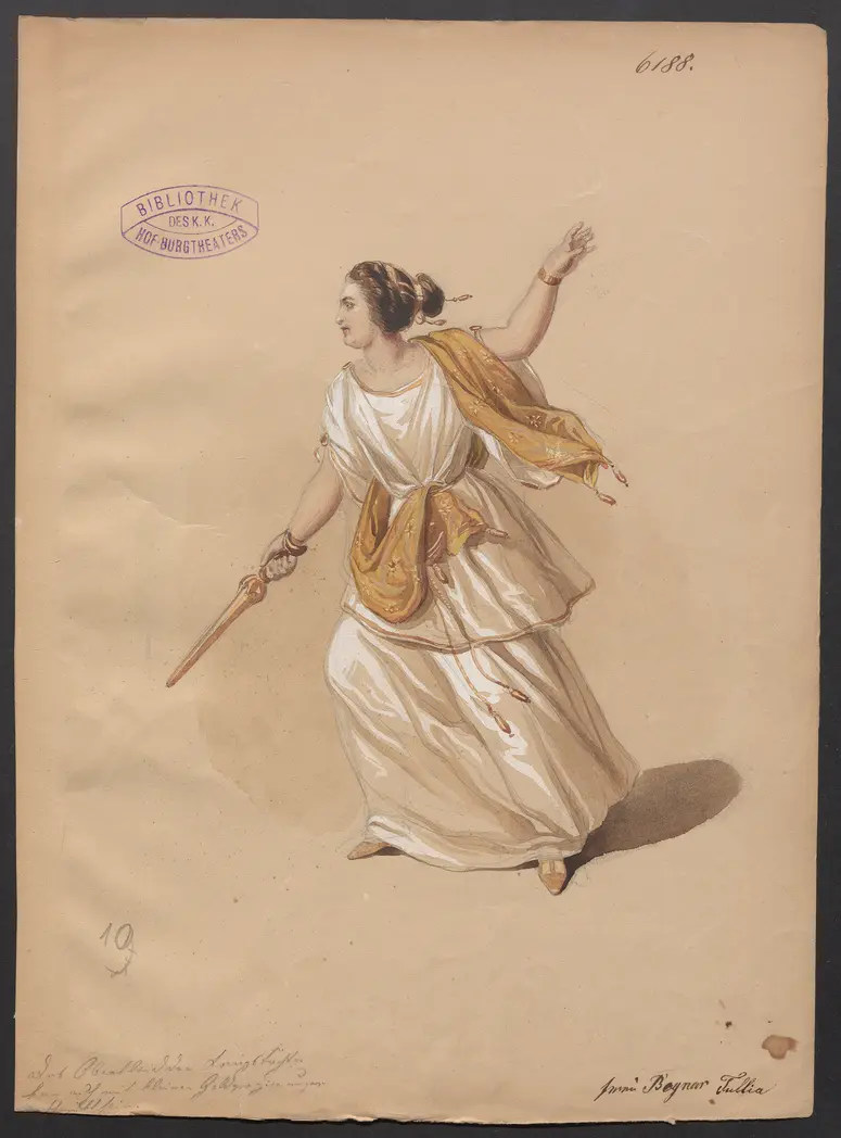 Die Sabinerinnen, Titel der Serie: Figurinen des k.k. Hof-Burgtheaters