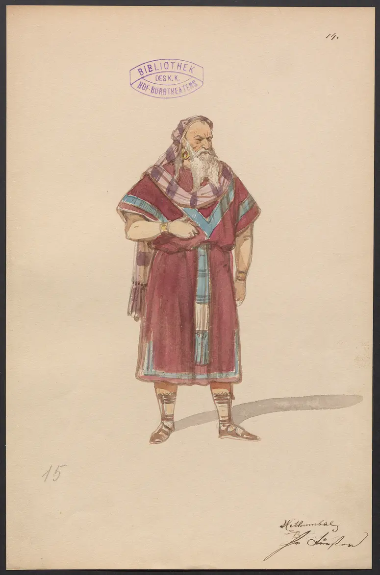 Sophonisbe, Titel der Serie: Figurinen des k.k. Hof-Burgtheaters
