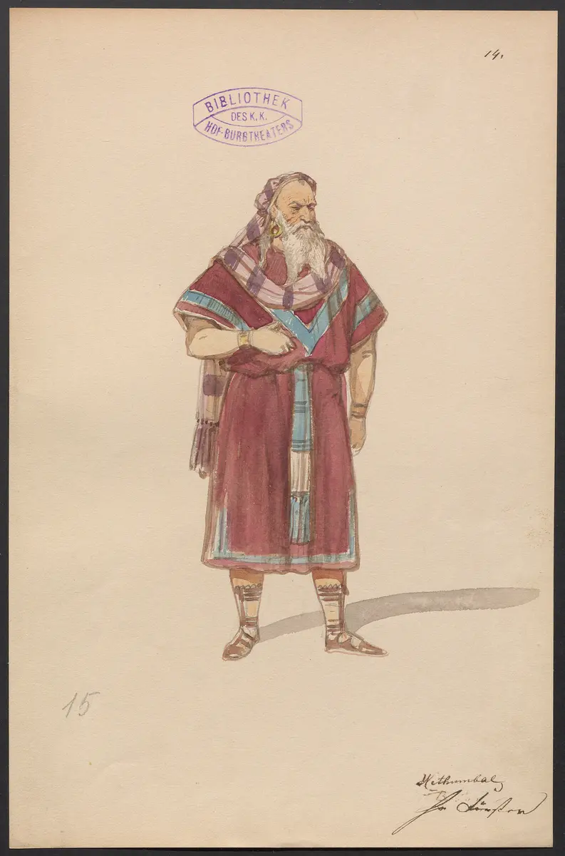 Sophonisbe, Titel der Serie: Figurinen des k.k. Hof-Burgtheaters